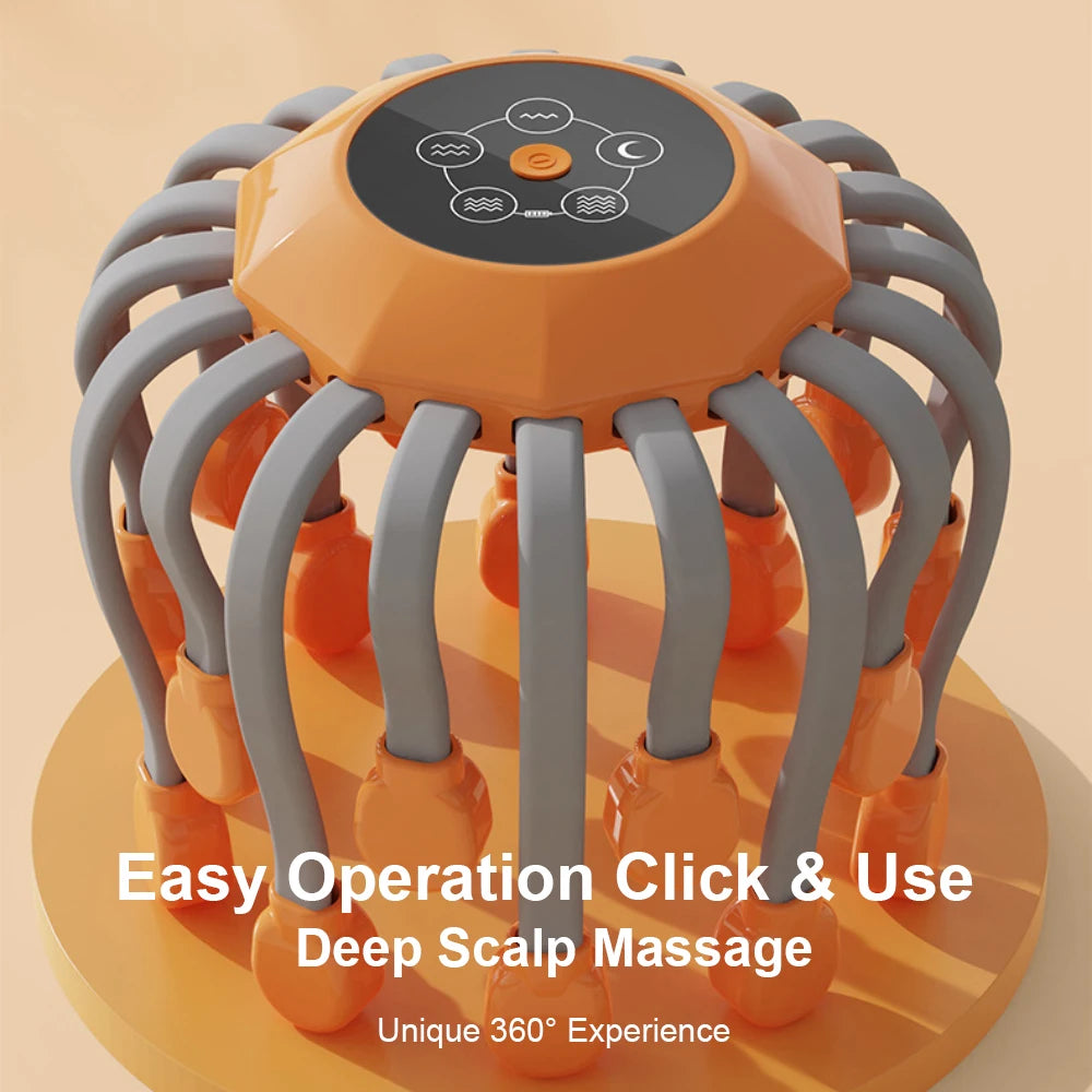 Orange Tips Scalp Massager