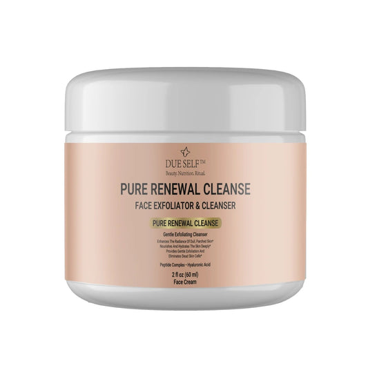 Due Self™ Pure Renewal Cleanse – Face Exfoliator & Cleanser (4 fl oz / 60 ml)