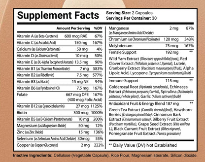 Women’s Multivitamin – Vitamins, Minerals & Antioxidants (60 Capsules)